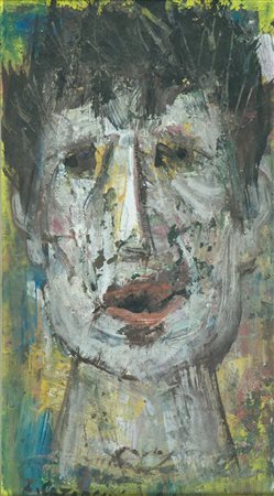 Alfredo Catarsini Volto Olio su cartone, cm. 32x18,5 Firmato in basso a...