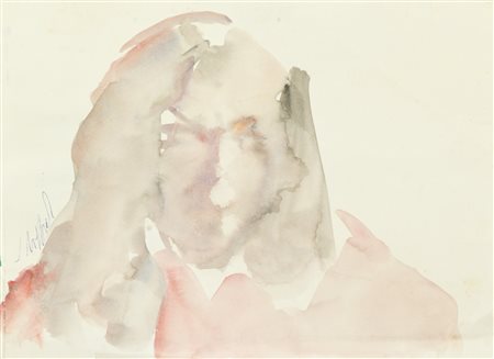 Silvio Loffredo Figura Acquerello su carta, cm. 24x32 Firmato in basso a...