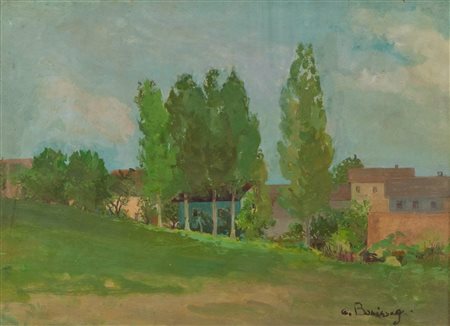 Alfonso Boninsegni Paesaggio Olio su tela, cm. 35x50 Firmato in basso a...