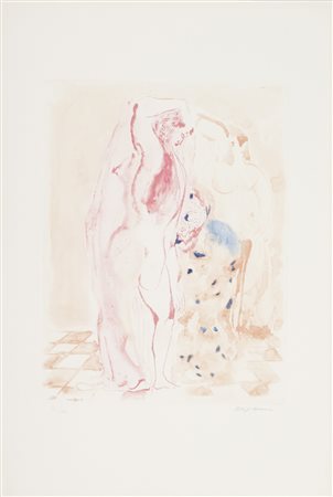 Aligi Sassu Figure Acquaforte di cm. 33x25, su carta di cm. 51,5x37,5, es....