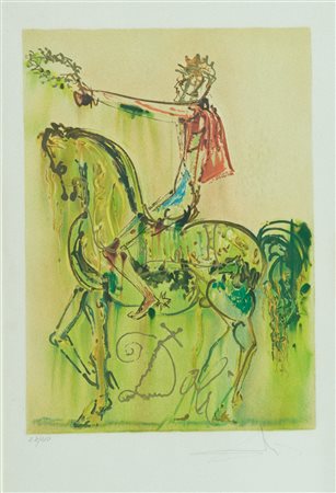 Salvador Dalì Senza titolo, 1981 Litografia su carta, cm. 53x36, es. 24/250...