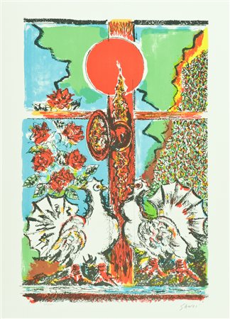 Piero Gauli Senza titolo Litografia su carta, cm. 70x50, es. 85/100 Firma in...