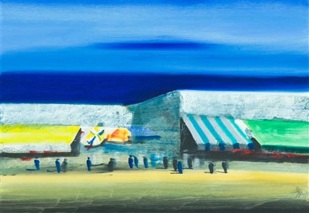 Salvatore Magazzini Tunisi Olio su tavola, cm. 50x70 Firmato in basso a...