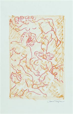 Anna Trapani Lotto unico di quatto opere - "Nudi", Pastelli policromi su...