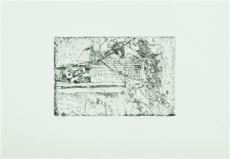 Enzo Faraoni Nel fondo del giardino, 1984 Acquaforte di cm. 23x35, su carta...