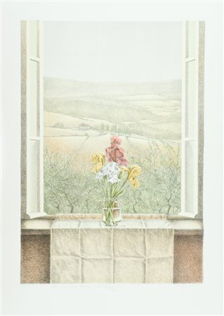 Sergio Nardoni Lotto unico di due Opere - "Veduta", Litografia su carta, cm....