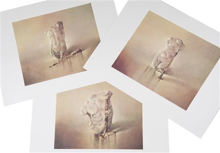 Sergio Nardoni Studio di strumento e marmo antico n° 1 2 e 3, 1986 Cartella...