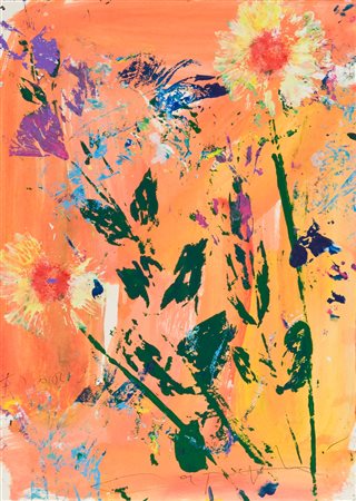 Massimo Barzagli Fiorile Tecnica mista su carta, cm. 52x37 Firmato in basso a...