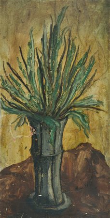 Alfredo Fabbri Vaso Olio su tavola, cm. 67x35 Sul verso: altro schizzo.