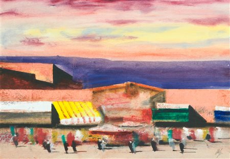 Salvatore Magazzini Marrakech Olio su tavola, cm. 50x70 Firmato in basso a...