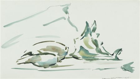 Leonardo Castellani Senza titolo, 1978 Acquerello su carta, cm. 30x51 Firma e...