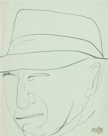 Enotrio Pugliese Ritratto di Giosuè, 1945 Inchiostro su carta, cm. 29x23...