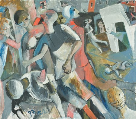 Bruno Paoli Agitazione, 1977 Olio su tela, cm. 70x80 Firma e data in basso a...