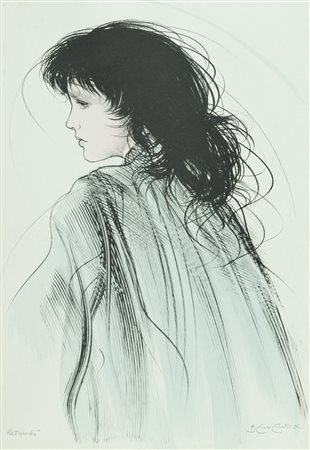 Riccardo Benvenuti Lotto unico di due Opere - "Figura", Retouchè su carta,...