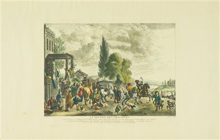Jean Moyreau Le bouffon des chasseurs, 1746 Stampa, cm. 35x45, su carta di...