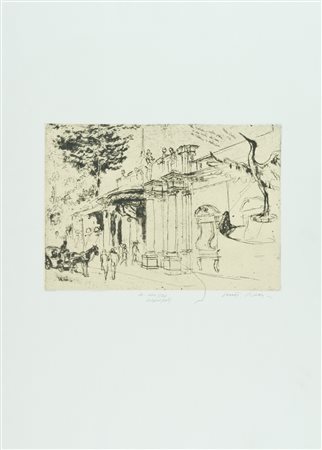 Walter Piacesi Tettuccio, Montecatini Terme Acquaforte di cm. 24x34, su carta...