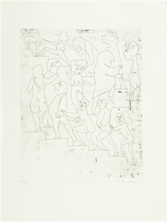 Mino Maccari Senza titolo Acquaforte di cm. 30x25, su carta di cm. 50x35, es....