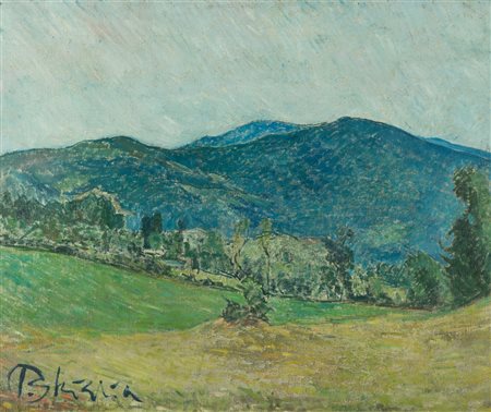 Paulo Ghiglia In Casentino Olio su tela, cm. 50x60 Firmato in basso a...