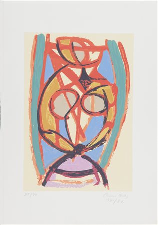 Primo Conti Figura, 1971/87 Litografia su carta, cm. 70x50, es. 35/70 Firma e...