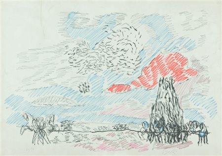 Antonio Vangelli Senza titolo Litografia su carta, cm. 50x70, es. 85/99 Firma...