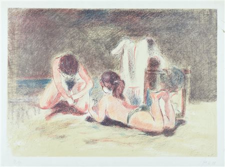 Filippi Figure, 1982 Litografia su carta, cm. 56x76, es. 98/98 Firma e data...