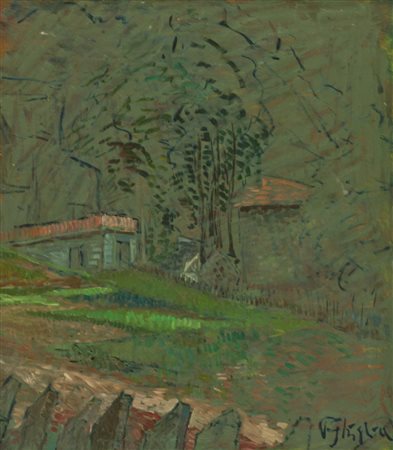 Paulo Ghiglia La Verna, particolare Olio su tavola, cm. 68x59,5 Firmato in...