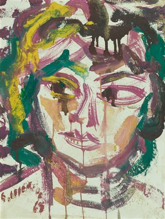 Silvio Loffredo Figura, 1965 Olio su tela, cm. 40x30 Firma e data in basso a...