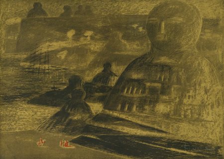 Salvatore Fiume Senza titolo Serigrafia su faesite, cm. 48x68, es. 9/60 Firma...