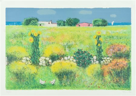 Antonio Pani Paesaggio marino Litografia su carta, cm. 50x70, es. 40/100...