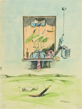 Franco Lastraioli Senza titolo Tecnica mista su carta, cm. 29x22 Firmato in...