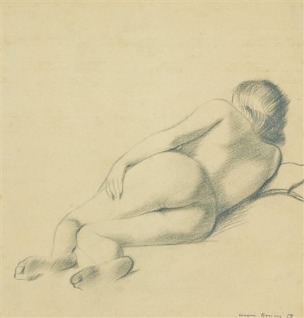 Cesare Bemini Nudo, 1959 Lapis su carta, cm. 37,5x36,5 La carta presenta...