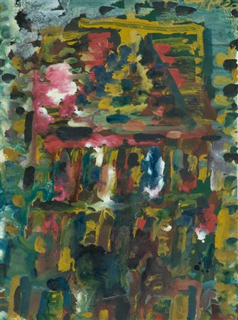 Silvio Loffredo Battistero Olio su cartone, cm. 50x36 Firmato in alto a...