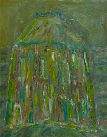 Silvio Loffredo Battistero Olio su tavola, cm. 50x40 Firmato in alto al...