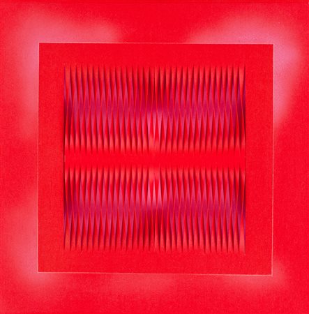 Alberto Biasi UT 57, 2001 Acrilico su tela sagomata, cm. 40x40 Sul verso:...
