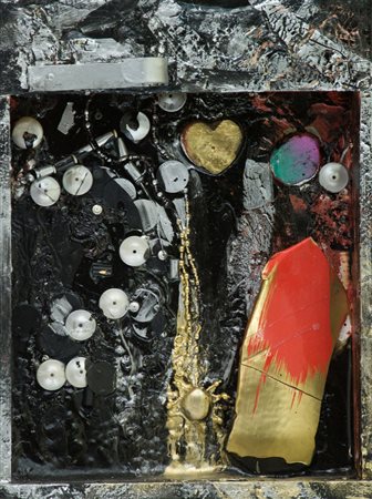 Giosetta Fioroni Teatrino: tra noi due, 2005 Tecnica mista con applicazioni...