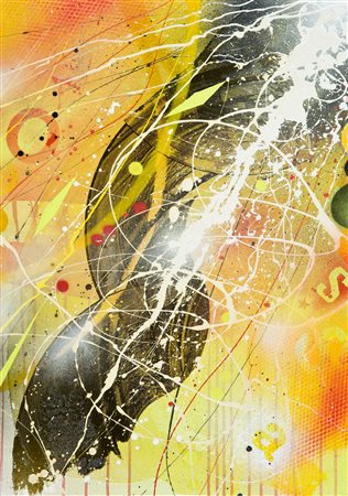 KayOne (Marco Mantovani) Scossa ritmata, 2008 Acrilico e spray su tela, cm....