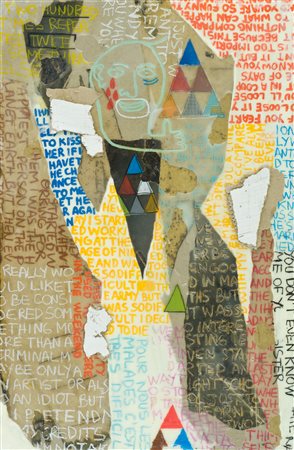 Filippo Minelli Repeated twice, 2008 Tecnica mista su tela, cm. 90x60 Sul...