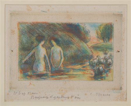 Pissarro Camille - Baigneuses Gardeuses d’Oies, 1895 ca