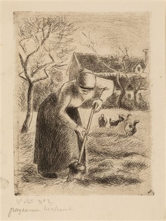 Pissarro Camille - Paysanne Bechant, 1890