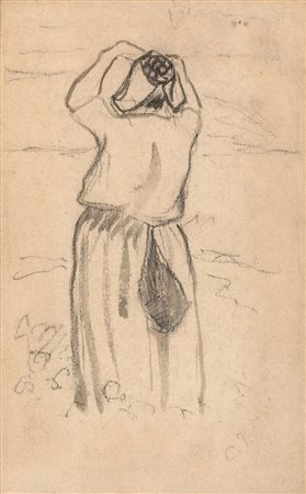 Pissarro Camille - Paysanne de dos, 1885-1890 ca