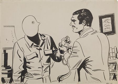 Eduardo Arrojo EL ARRESTO DEL ESTUDIANTE JULIO LOPEZ china su carta, cm 50x70...