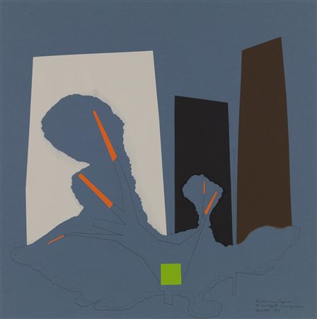 Bruno Munari RICOSTRUZIONE TEORICA DI UN OGGETTO IMMAGINARIO inchiostro e...