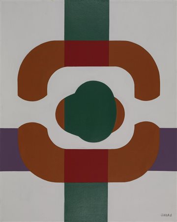 Augusto Garau ALTERNANZE acrilico su tela, cm 81x64 firma sul retro: firma,...