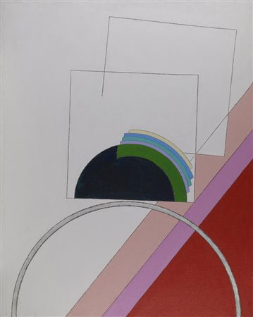 Eugenio Carmi CONTRASTO IMMAGINARIO acrilico e smalto su yuta, cm 100x80...