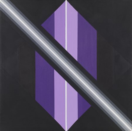 Horacio Garcia Rossi COULEUR LUMIERE acrilico su tela, cm 60x60 sul retro:...