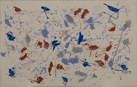 Giulio Turcato COMPOSIZIONE acrilico su tela, cm 69,5x109,5 eseguito nel...