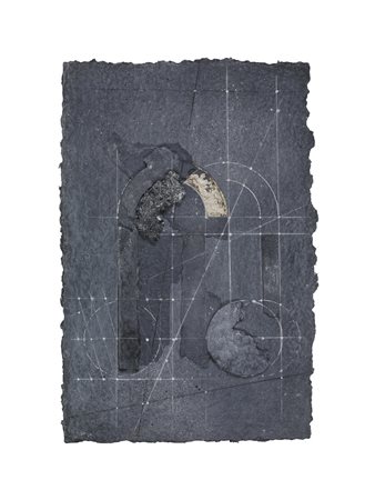 Walter Valentini LA PORTA DEL TEMPO tecnica mista e applicazioni su carte uso...