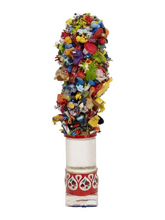 Luther Blisset LORENZO assemblage, h cm 62 sulla base: firma, titolo e data...