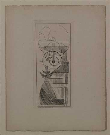Marcel Duchamp COFFEE MILL DA "DU CUBISM" acquaforte, battuta cm 18x8,5,...