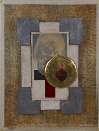 The Irwin Group LAIBACH assemblage e collage su tavola entro teca in...